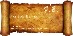 Fontos Barna névjegykártya